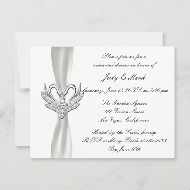 Invitation de la répétition des cygnes d'argent du (Devant)