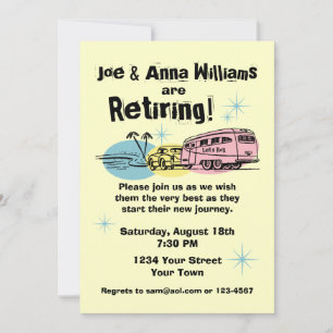 Invitation de la Retro Trailer Retirement Party