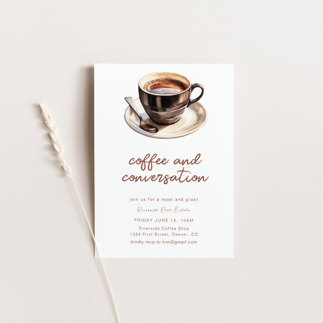 Invitation de la réunion d'affaires café et conver (Créateur téléchargé)