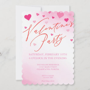 Invitation de la Saint Valentin à la fête de l'aqu