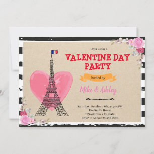Invitation de la Saint Valentin à Paris