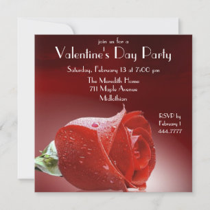 Invitation de la Saint Valentin à Rosebud