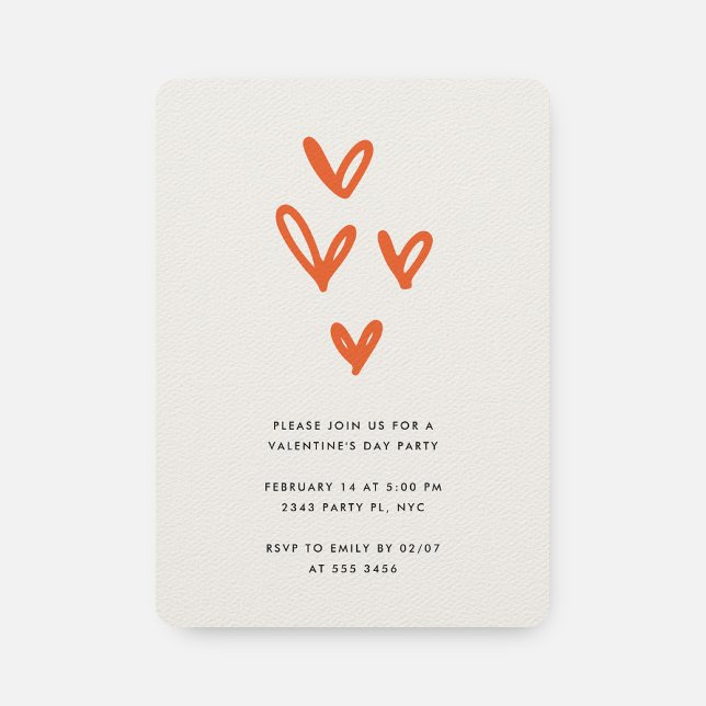 Invitation de la Saint Valentin moderne avec coeur (Créateur téléchargé)