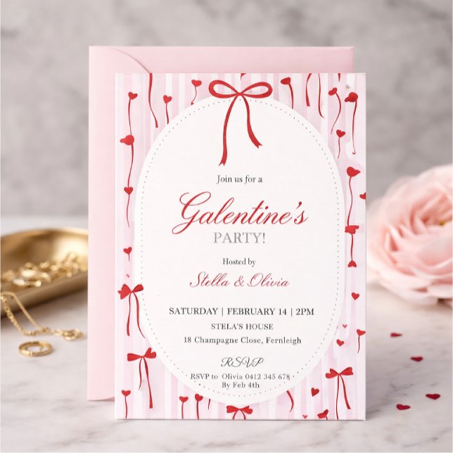 Invitation de la Saint-Valentin pour filles Rose & (Créateur téléchargé)