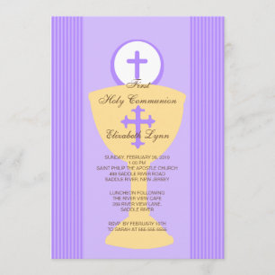 Invitation de la Sainte Communion Chalice Girl Pur