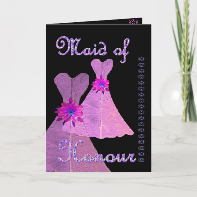 Invitation de la servante d'honneur - Gowns roses (Devant)