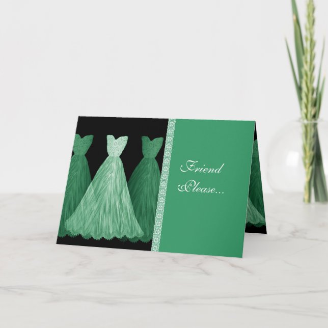 Invitation de la servante sur mesure - Gowns VERTS (Devant)