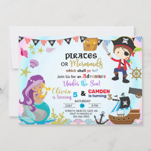 Invitation de la Sirène et des frères et soeurs pi