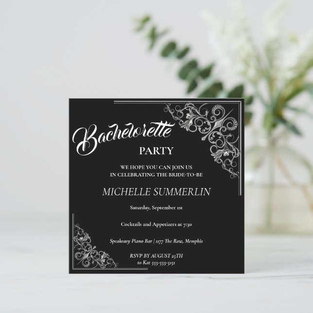 Invitation de la soirée Bachelorette frontière arg (Debout devant)