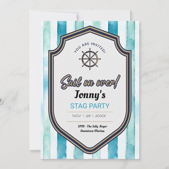 Invitation de la soirée de baccalauréat sur le thè (Devant)