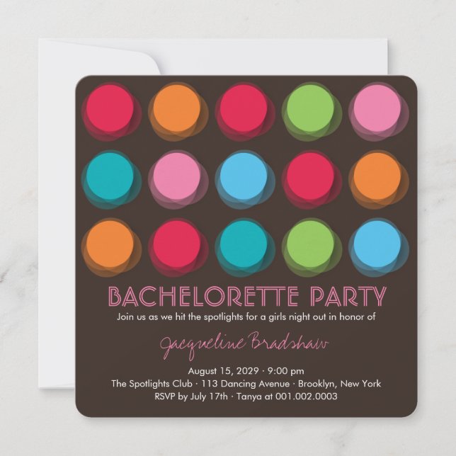 Invitation de la soirée de bachelorette (Devant)