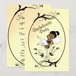 Invitation de la soirée de bachelorette de la mari
