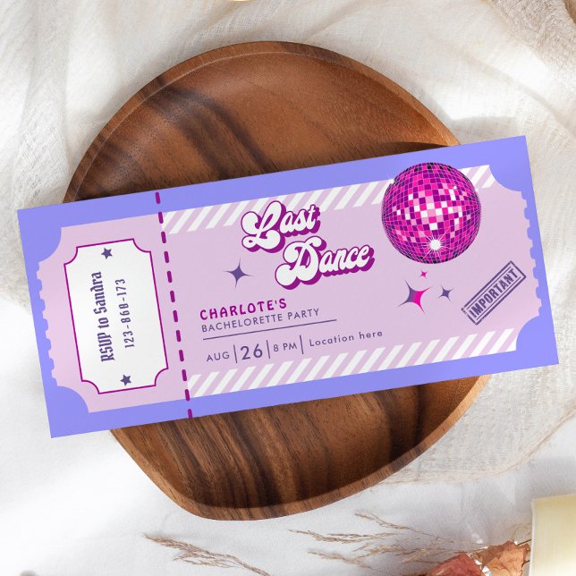 Invitation de la soirée de bachelorette Disco de d (Créateur téléchargé)