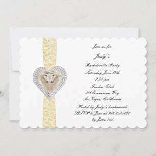 Invitation de la soirée de bachelorette en dentell