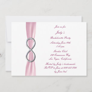 Invitation de la soirée de bachelorette rose infin