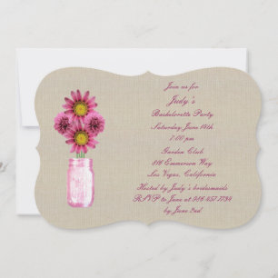 Invitation de la soirée de bachelorette Rustic Pin