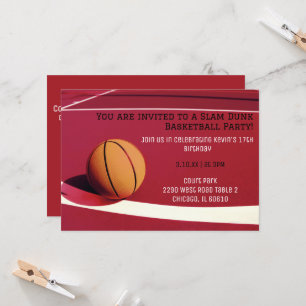 Invitation de la soirée de basket de la cour rouge