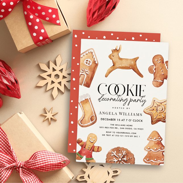 Invitation de la soirée de décoration de cookies (Créateur téléchargé)