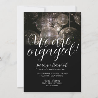 Invitation de la soirée de fiançailles moderne de 
