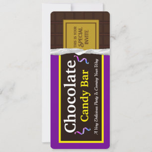 Invitation de la soirée de la barre de bonbons au