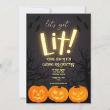 Invitation de la soirée de sculpture Citrouille d'