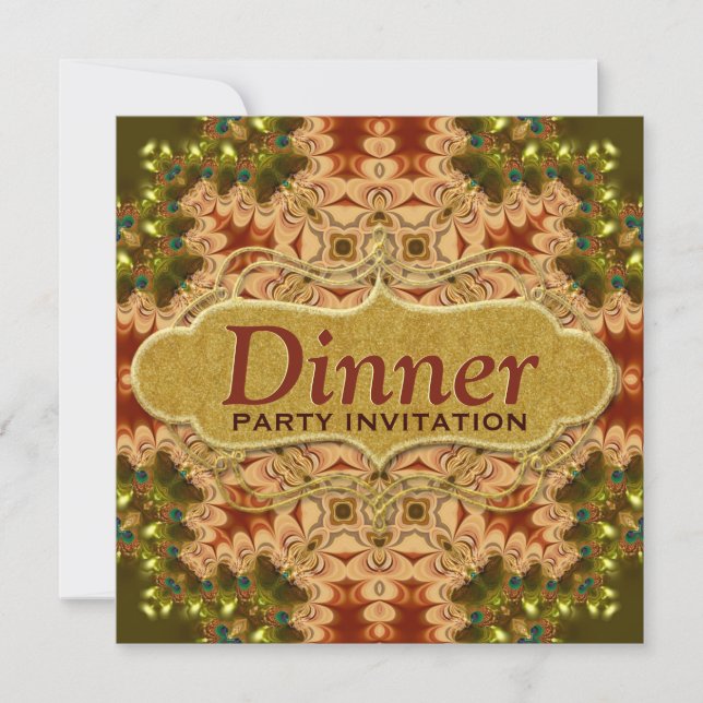 Invitation de la soirée Dîner en dentelle roulée P (Devant)