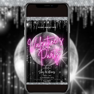 Invitation de la soirée disco de Neon Valentine