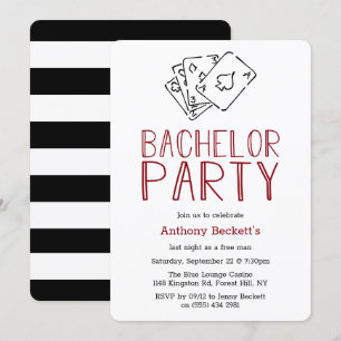 Invitation de la soirée du casino moderne