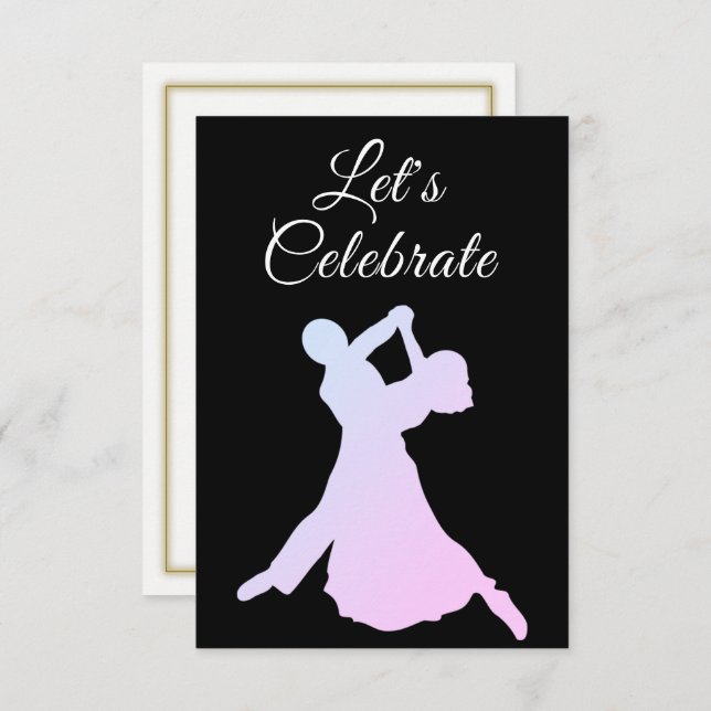 Invitation de la soirée en couple de danse (Devant / Derrière)