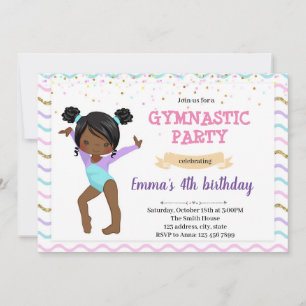 Invitation de la soirée gymnastique pour enfants