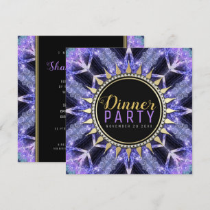 Invitation de la soirée médiévale violet