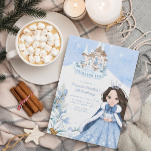 Invitation de la soirée thé princesse hivernale ne