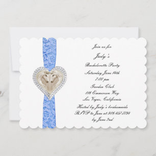 Invitation de la soirée Unicorn Blue Lace Bachelor