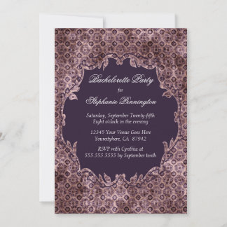invitation de la soirée violette tendance