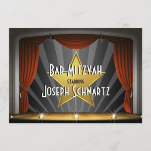 Invitation de la star du cinéma Bar Mitzvah