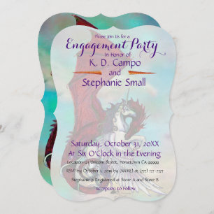 Invitation de la Unicorn Engagement Party Dragon R