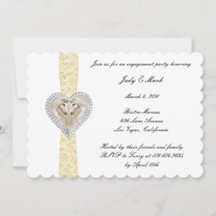 Invitation de la Unicorn Yellow Lace Engagement Pa