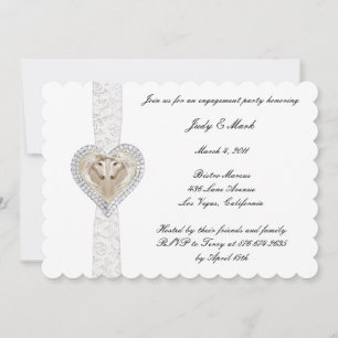 Invitation De La Unicorne Et De La Dentelle