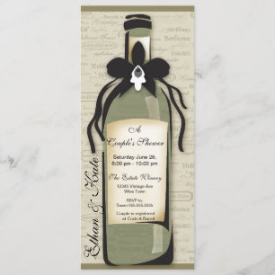 Invitation de la variété de vin et de la bouteille