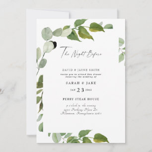 Invitation de la veille de la cérémonie à la verdu