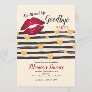 Invitation de la vie mariée par baiser au revoir
