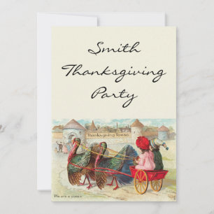 Invitation de la ville de Thanksgiving Vintage