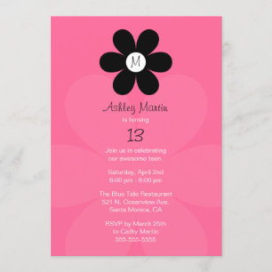 Invitation de l'adolescence de fête d'anniversaire