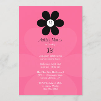 Invitation de l'adolescence de fête d'anniversaire