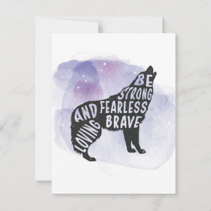 Invitation de l'amoureux de l'art du loup Howling