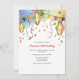 Invitation de lampions papier