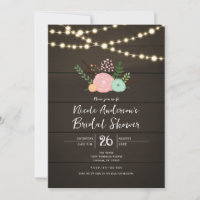 Invitation de LANCEMENT DE MARIAGE en Bois Sombre 