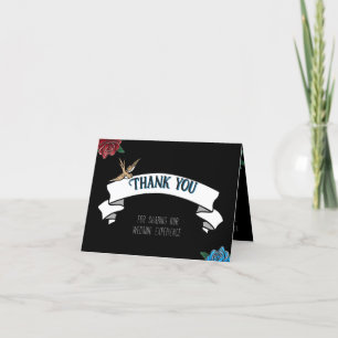 Invitation de l'ancienne école de tatouage noir et