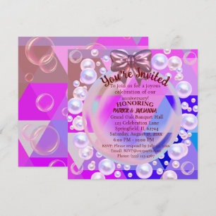 Invitation de l'anniversaire Abstrait de cristal c