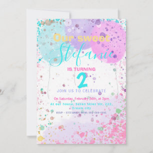 Invitation de l'anniversaire de enfant de ballons